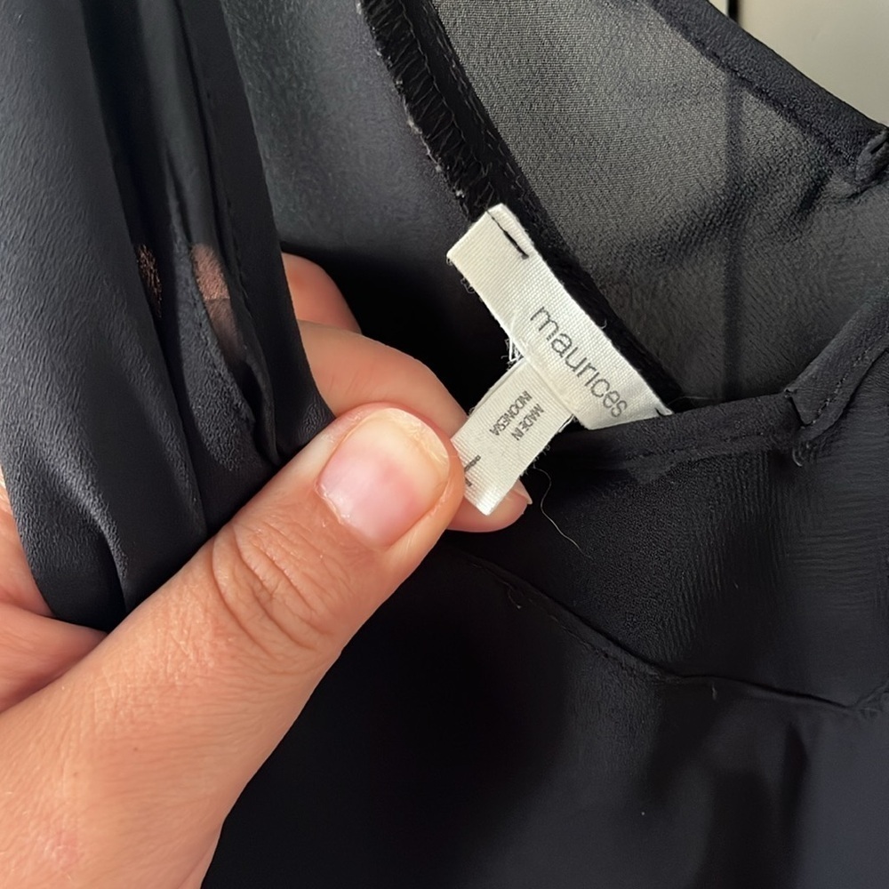 Maurices size large black blouse - Picture 3 of 4